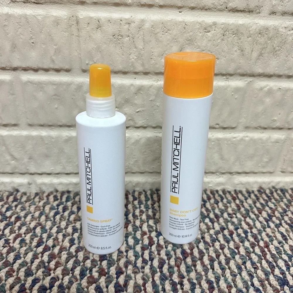 NEW 2pc Paul Mitchell Kids Baby‎ Don't Cry Shampoo 10.14 oz. & Taming Spray 8.5